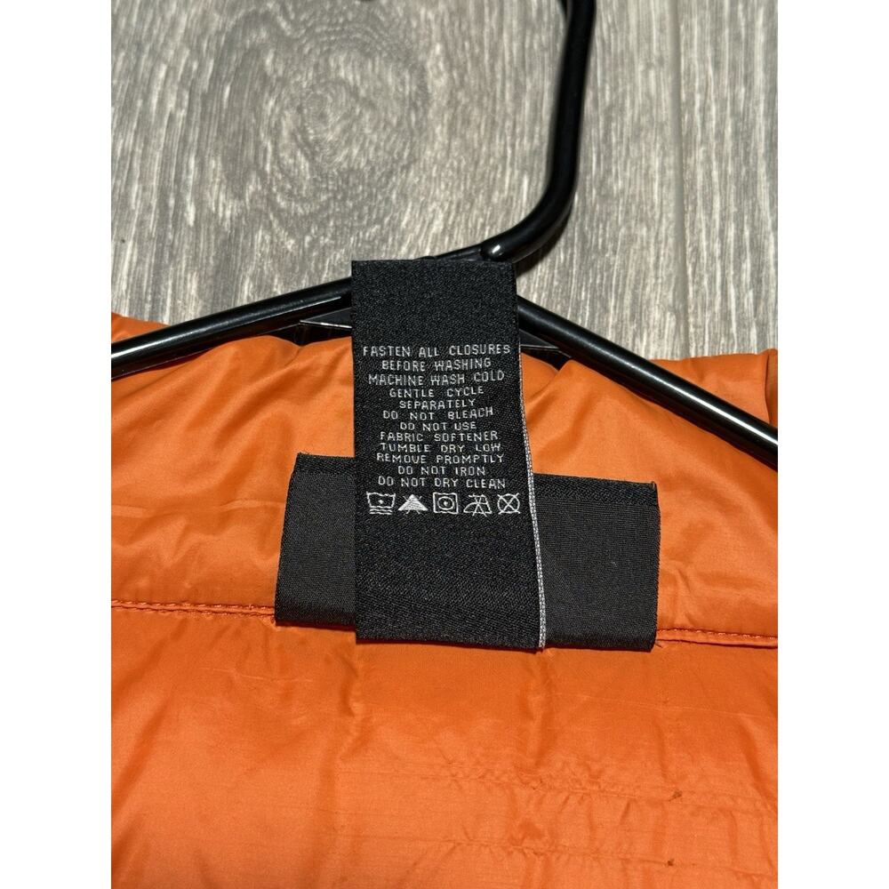 Free Country Down Fill Puffer Vest Mens XXL Orange Zip Hiking Hunting Gorpcore - Picture 5 of 8